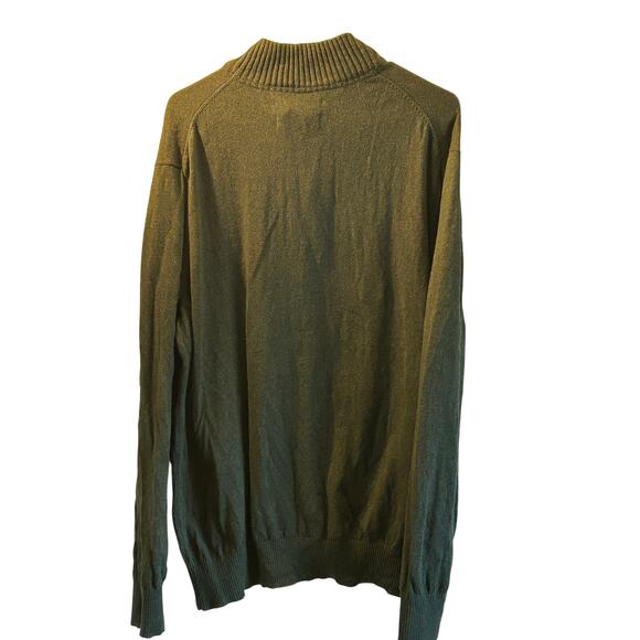 Eddie Bauer green mock neck sweater men’s XL preppy business casual - Picture 2 of 6